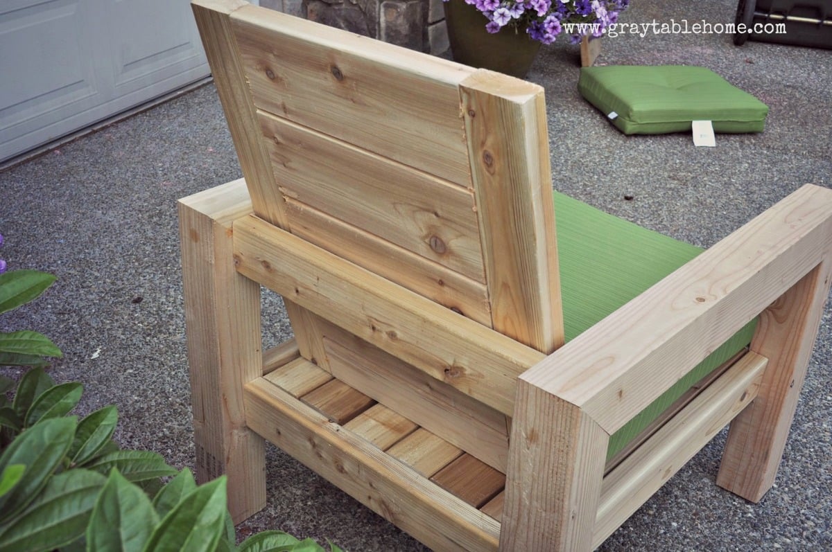 DIY Modern Rustic Outdoor Chair | Ana White
