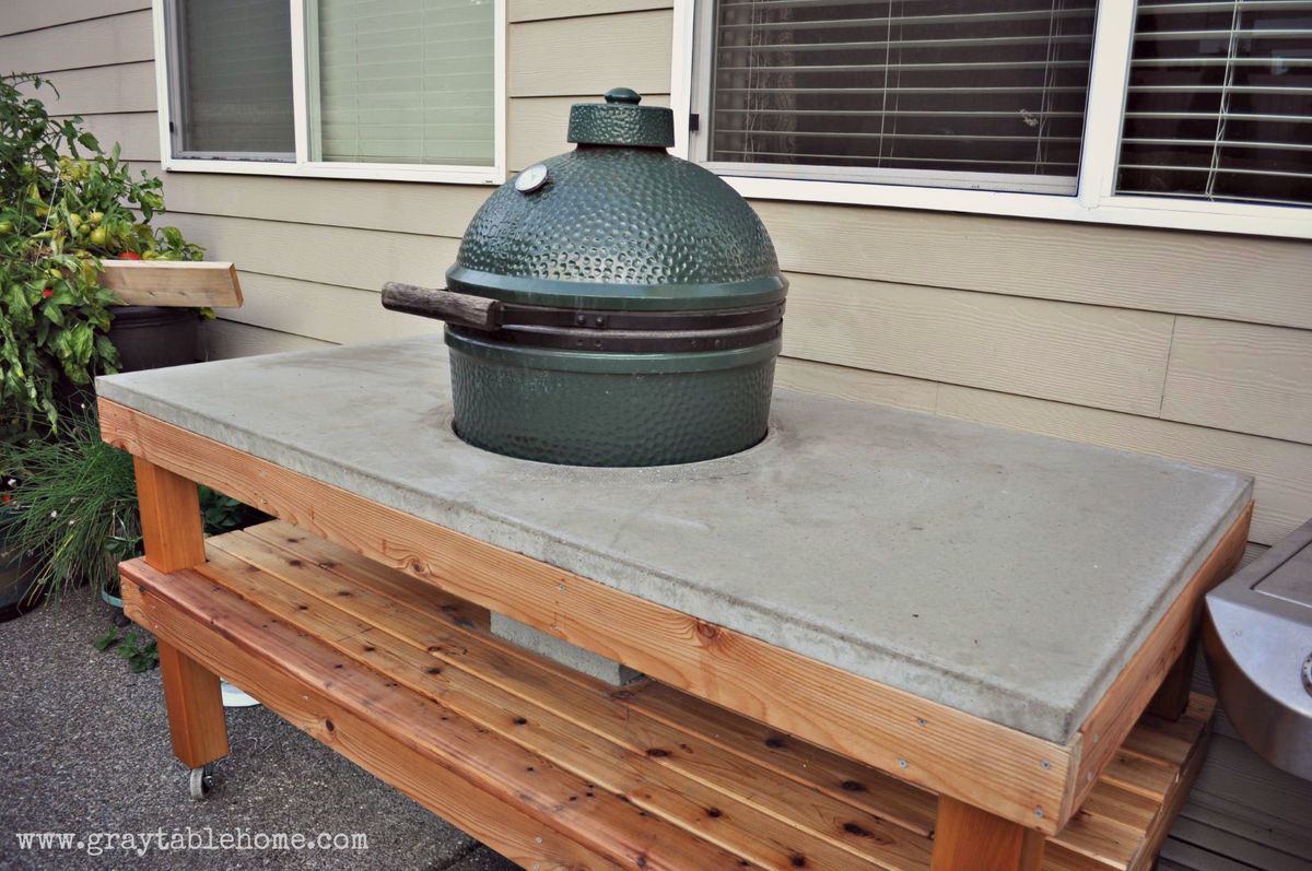 5 DIY Big Green Egg Table Plans To Transform Your Grilling Space