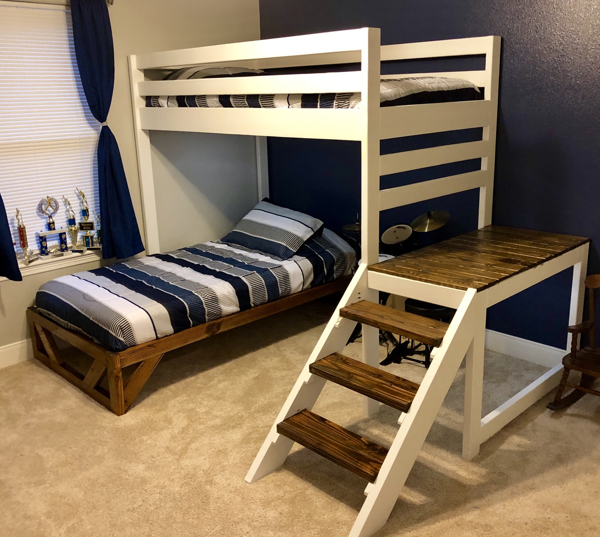 Loft Bed Over Perpendicular Twin Ana White