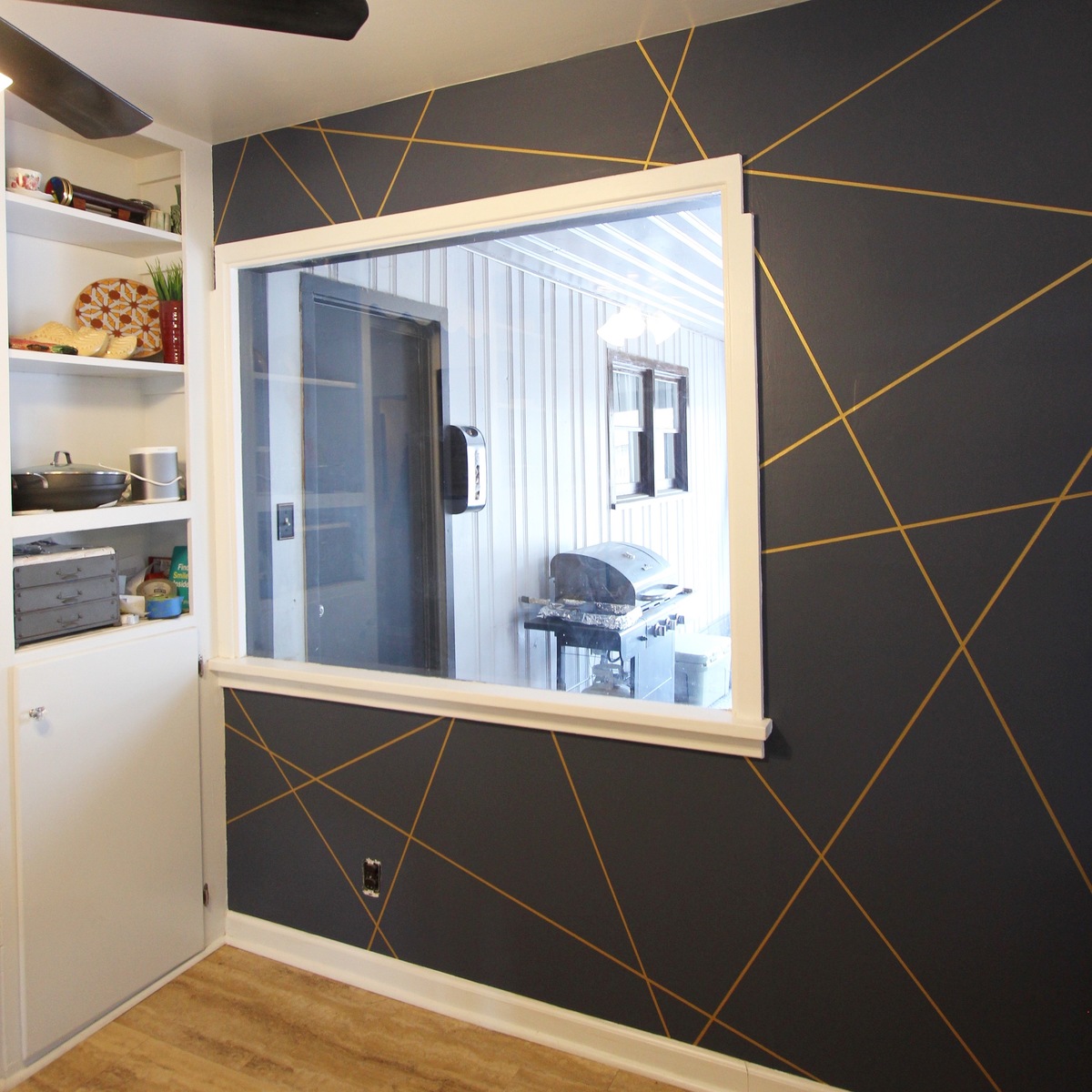 Abstract geometric feature wall!