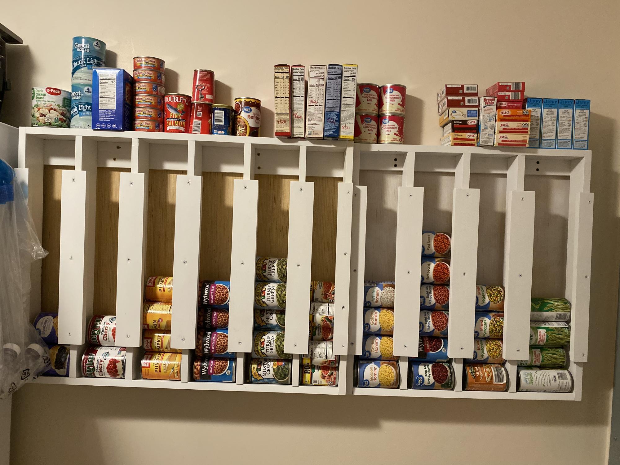 Wall mounted can organizer