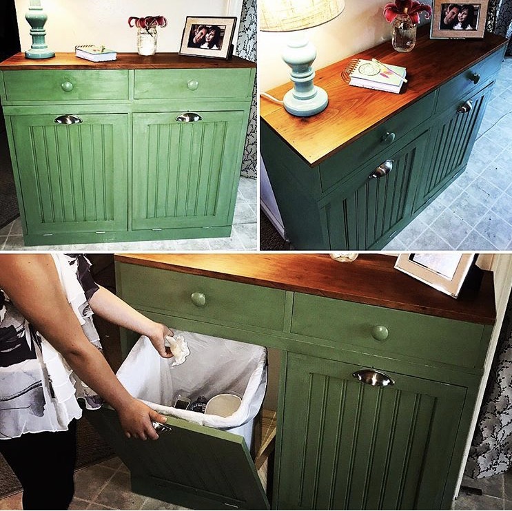 Double trash bin with drawers | Ana White
