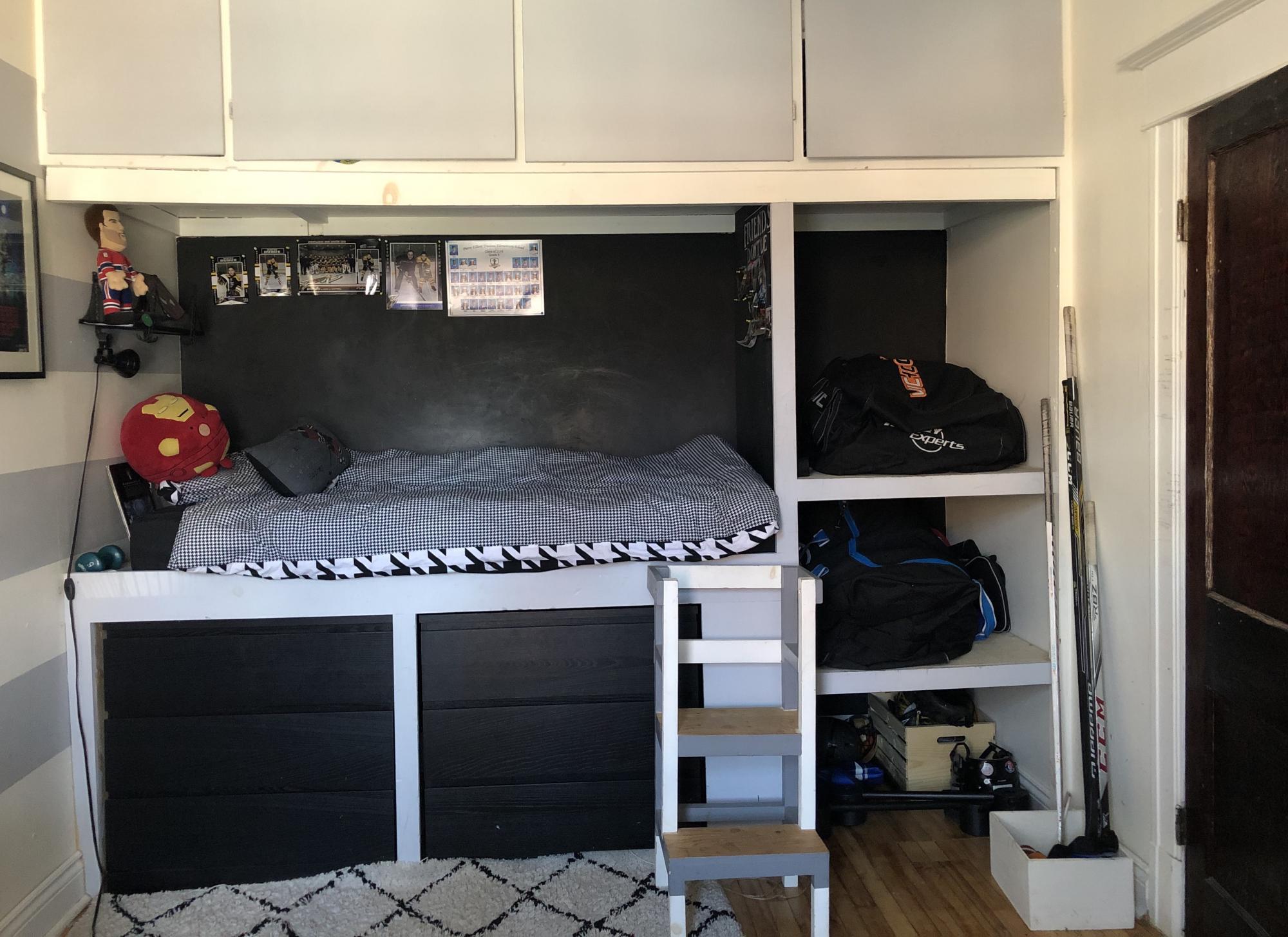 elevated bed