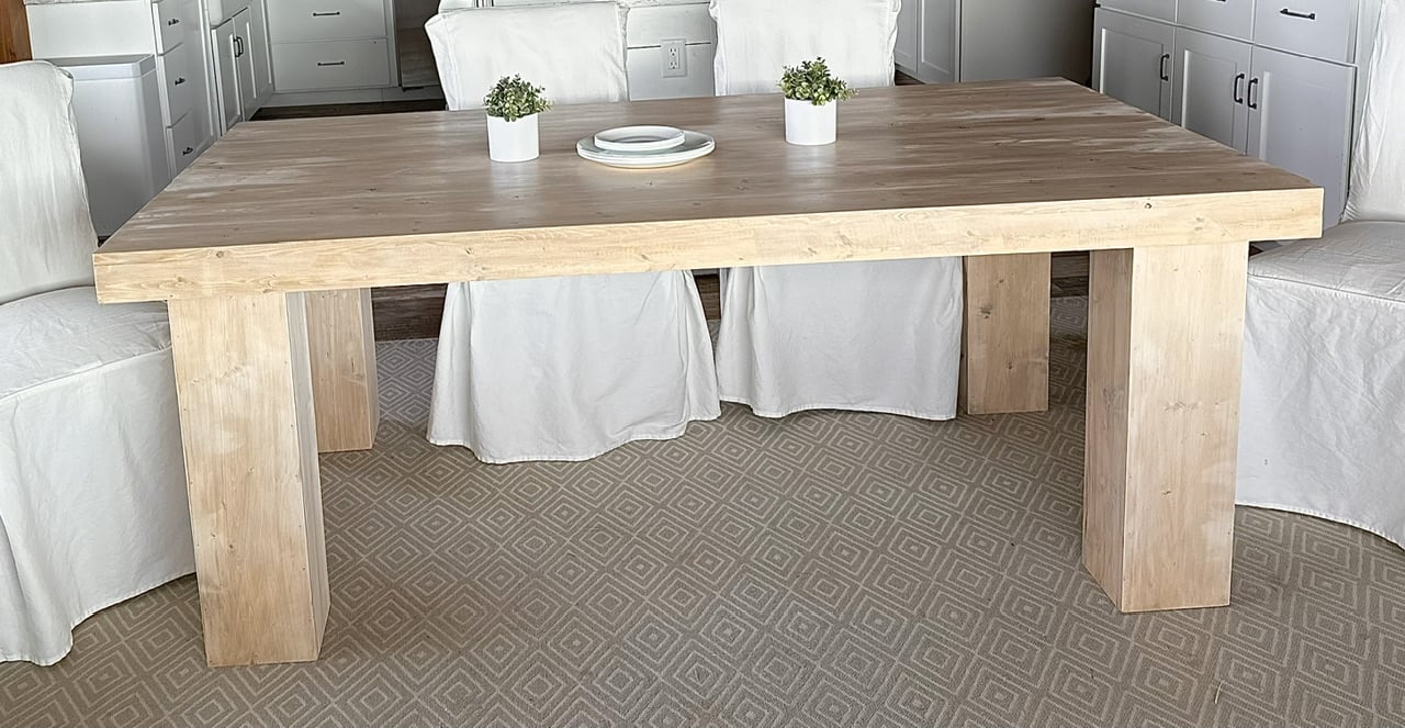 Pottery barn bench right straight leg table free plans