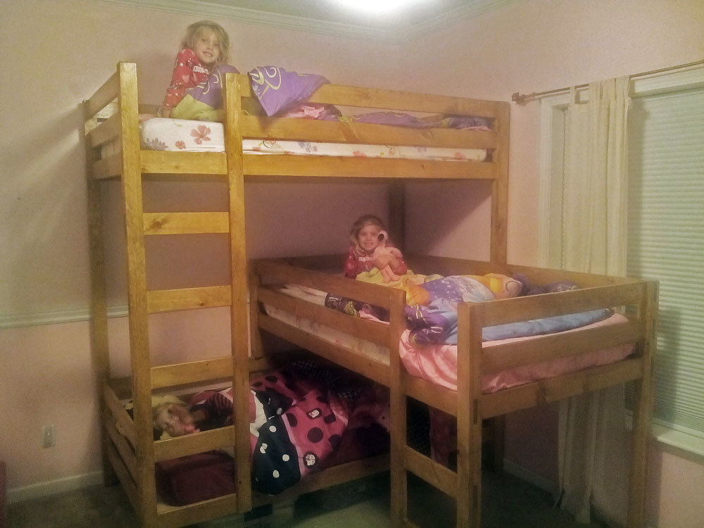 Triple Bunk Bed Ana White, Old Bunk Beds White