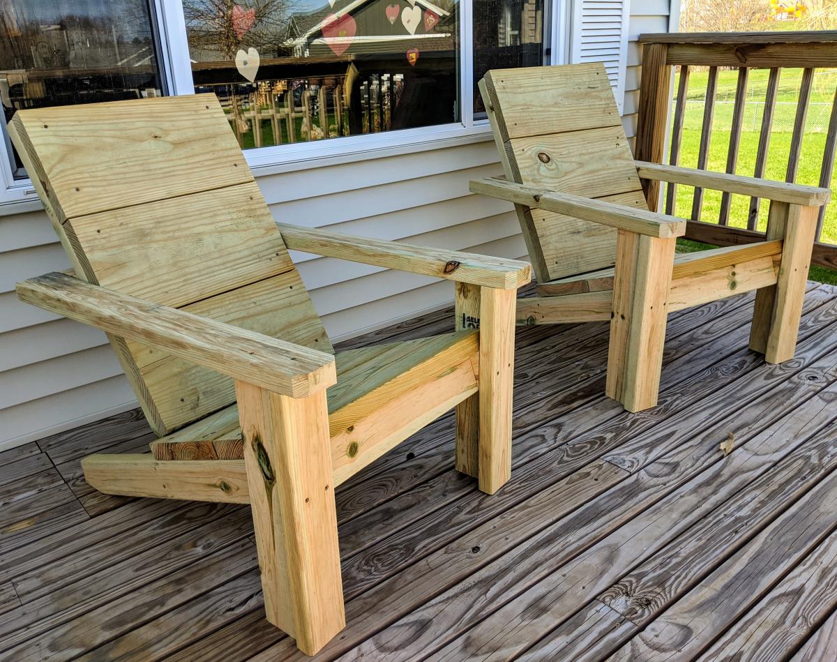 2x4 Adirondack Chairs w/2x10s Ana White