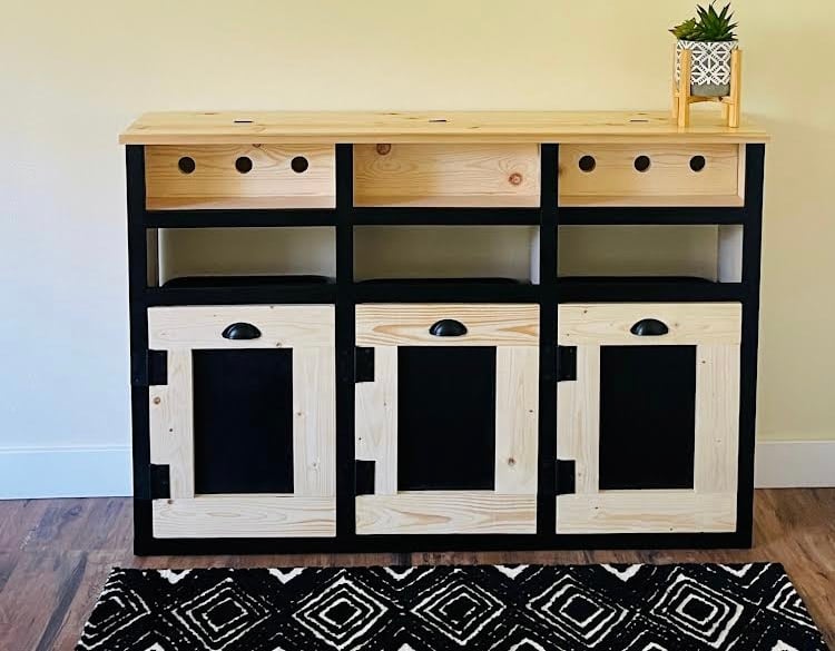 recycling console cabinet charging station plans