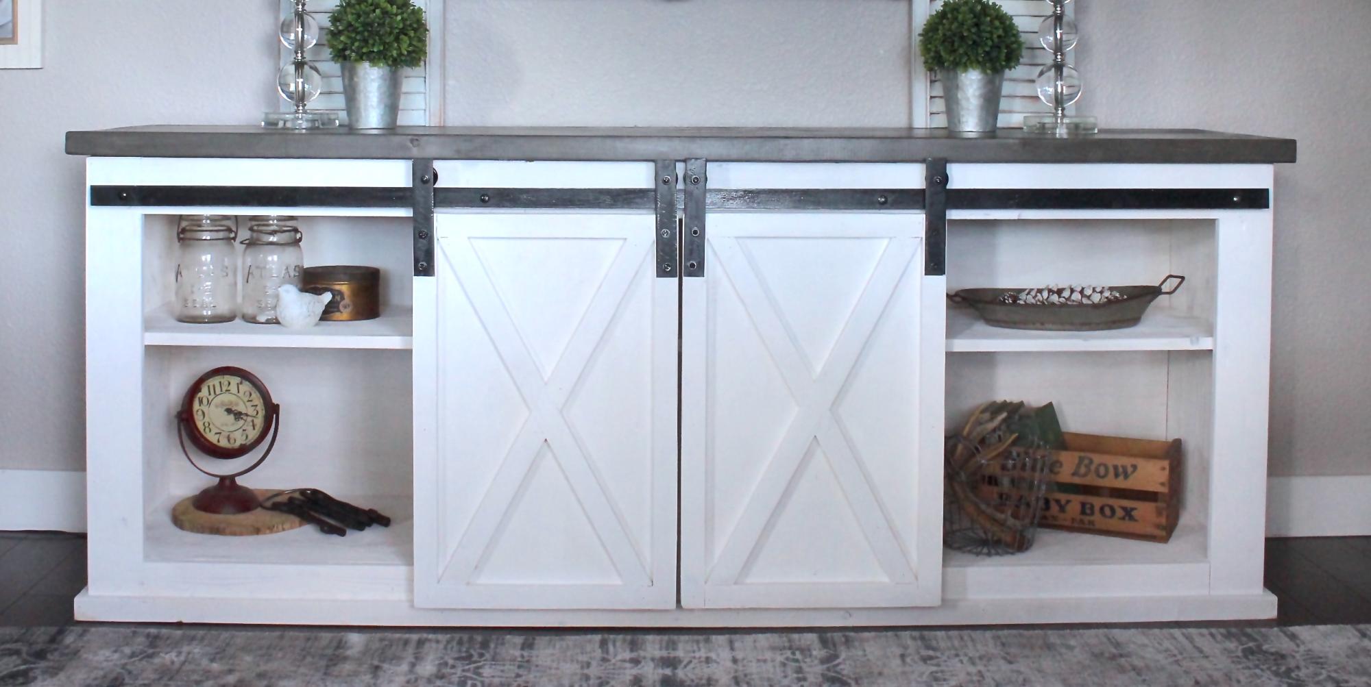 Sliding Barn Door Console Ana White