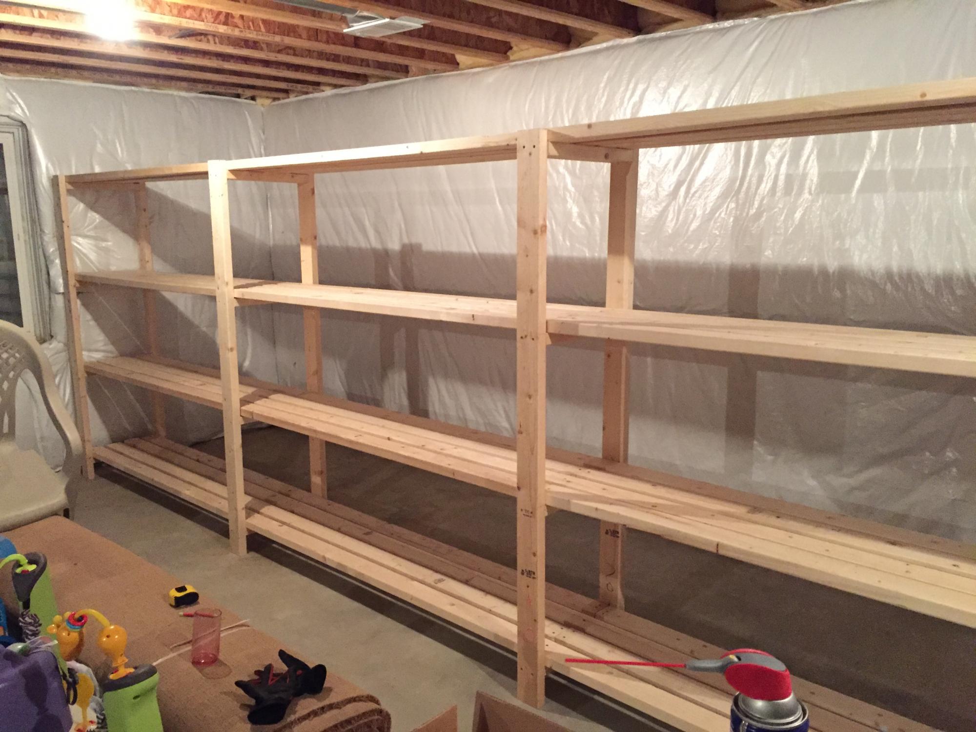 Basement Storage Ana White, How To Build Basement Shelves From 2×4 S