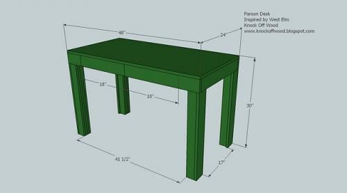 A Simple Modern Desk Ana White