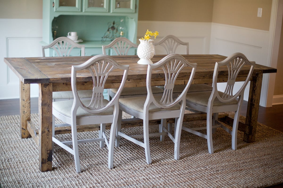 farmhouse table  no pocket holes plan  ana white