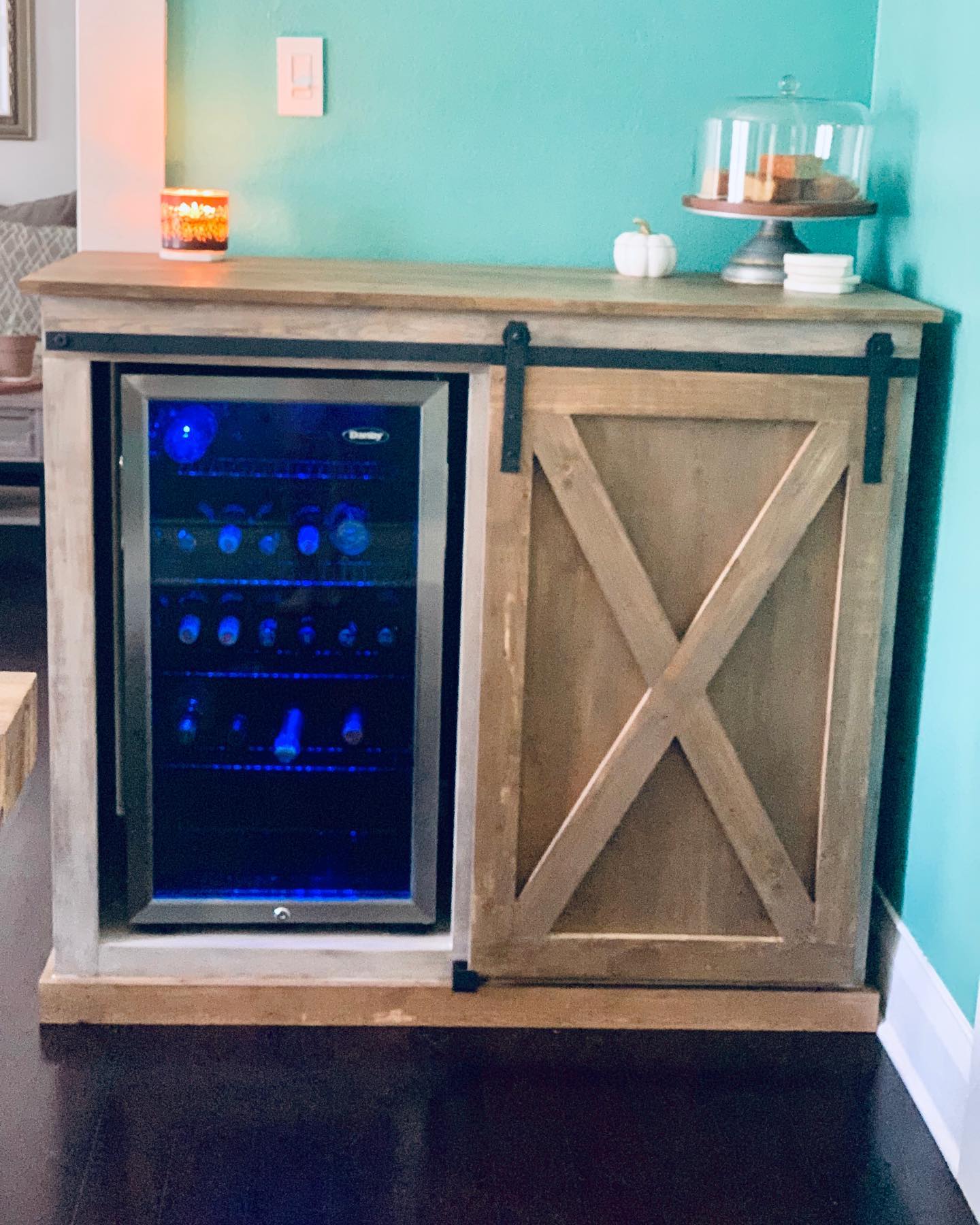 Custom Built Buffet with Mini Fridge - FunCycled