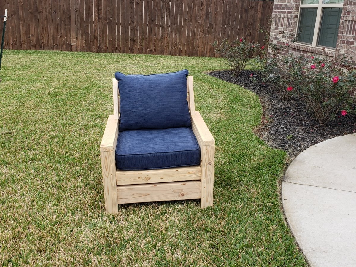 Modern outdoor 2x4 chair with modification | Ana White