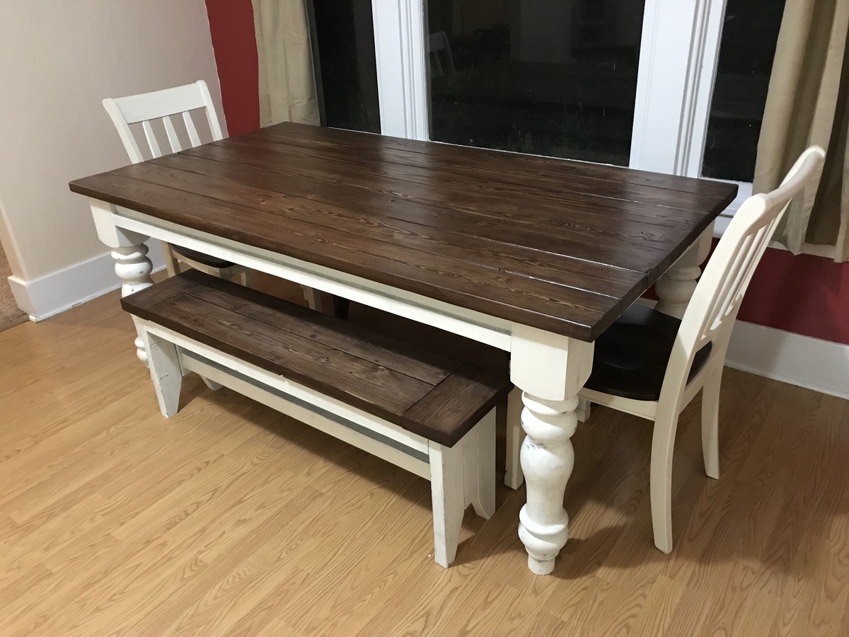 Husky Farmhouse Table Benches Ana White