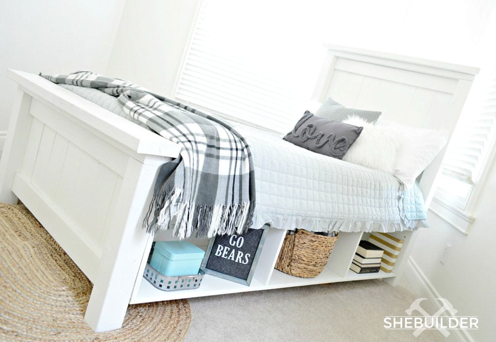 under twin bed storage drawers