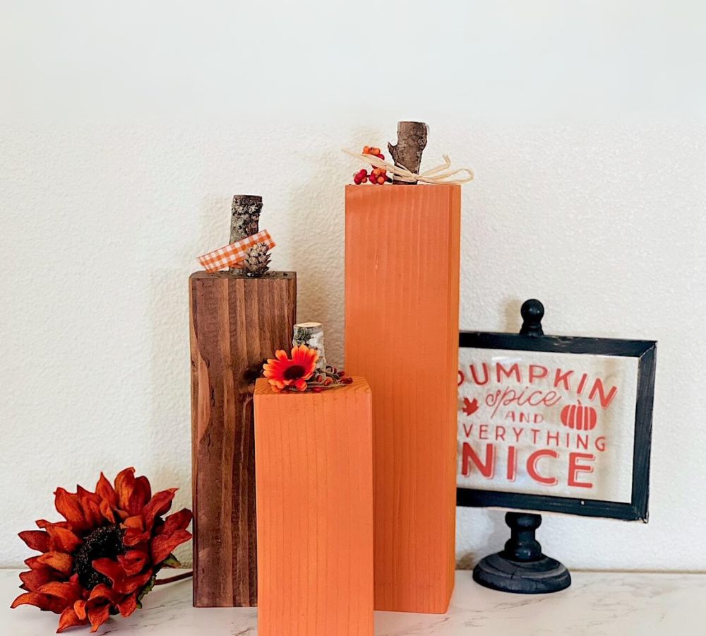 wood pumpkin decor