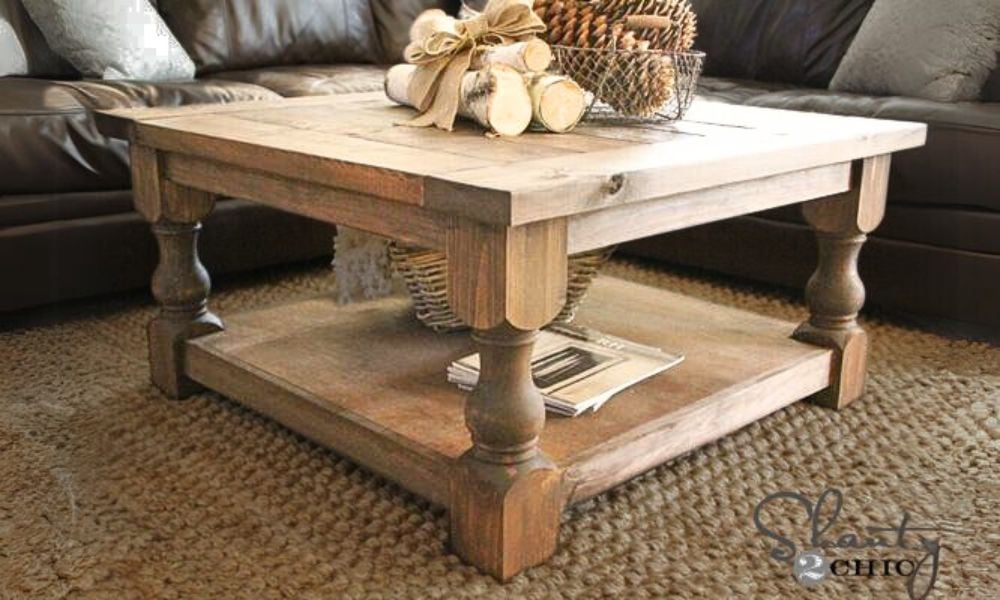 square coffee table pottery barn knock off plans