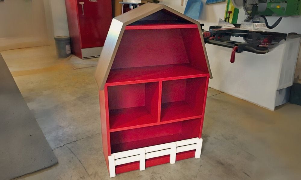 barn shaped bookshelf free plans