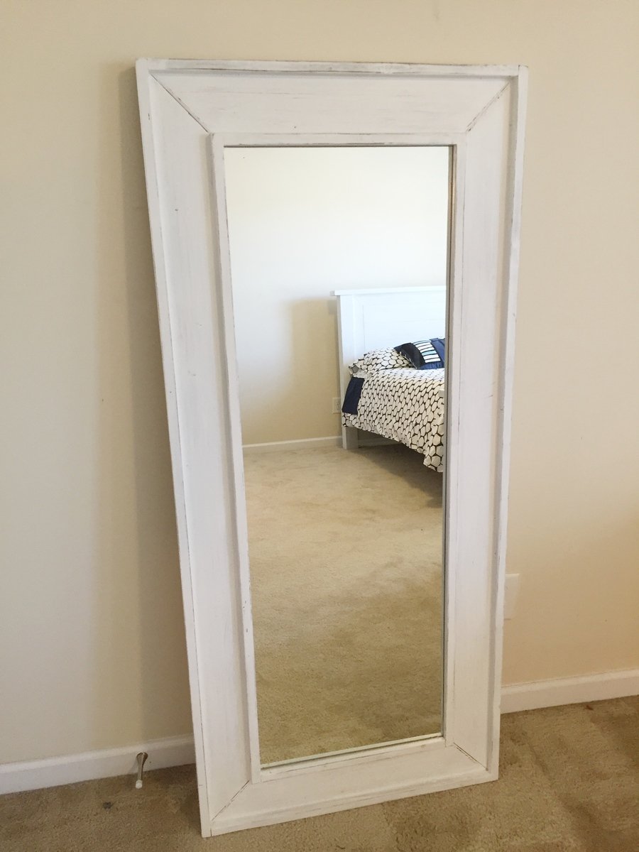 Full Length Mirror Ana White, White Wood Framed Floor Mirror