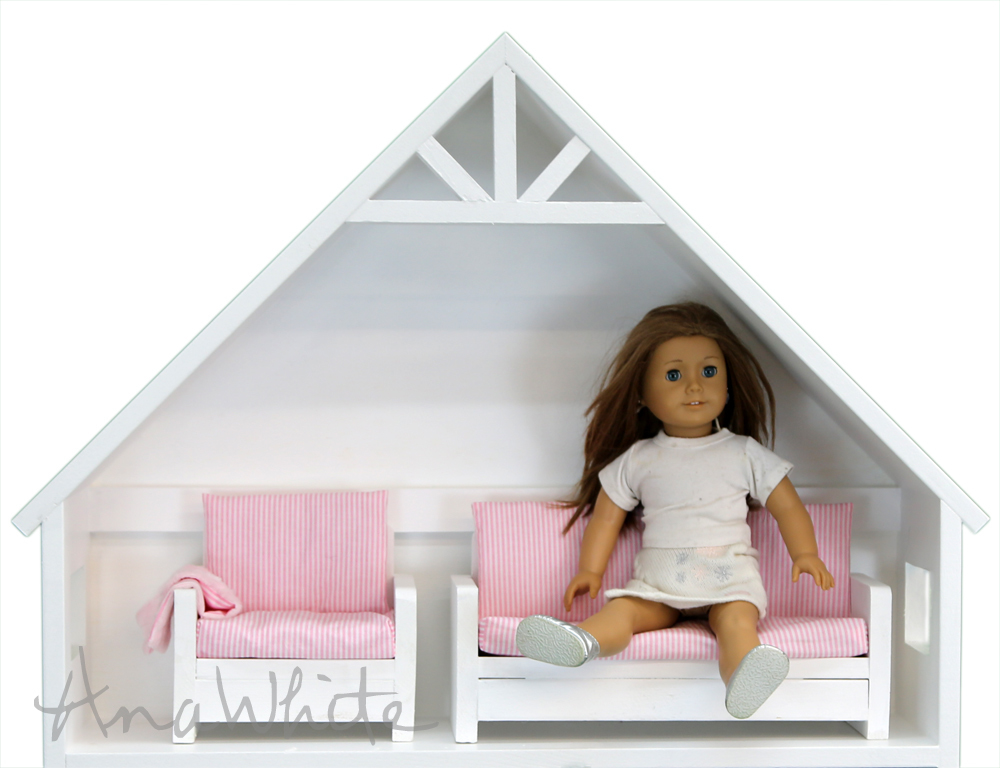 American Girl Or 18 Doll Sofa Couch, How To Make American Girl Doll Living Room Set