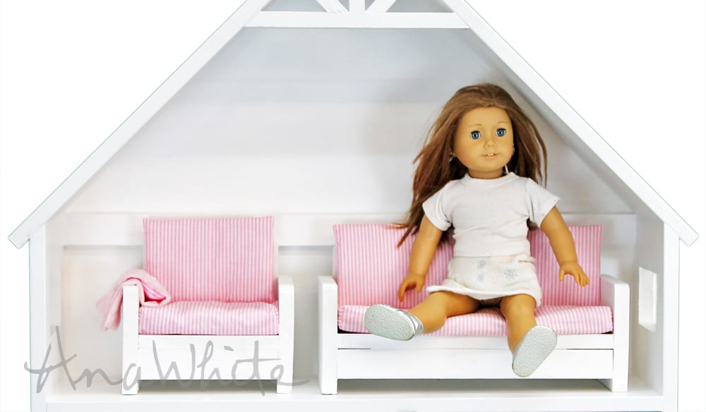 American Girl Or 18 Doll Sofa Or Couch Plans Ana White