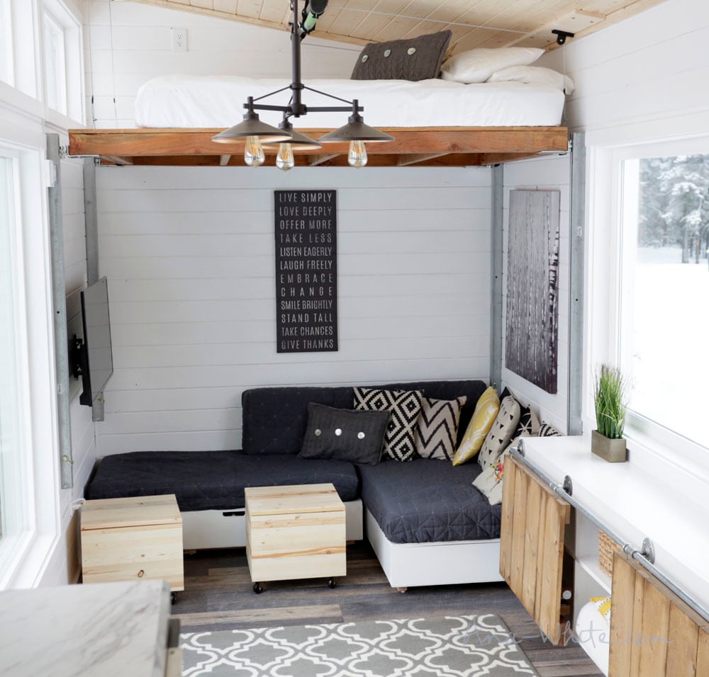 Open Concept Rustic Modern Tiny House Photo Tour And Sources Ana