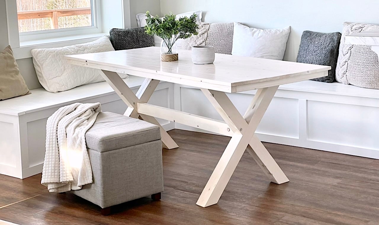 ana white dining table x base