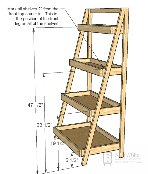 Painter S Ladder Shelf Ana White