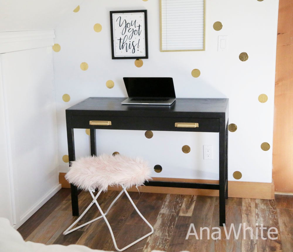 black writing desk