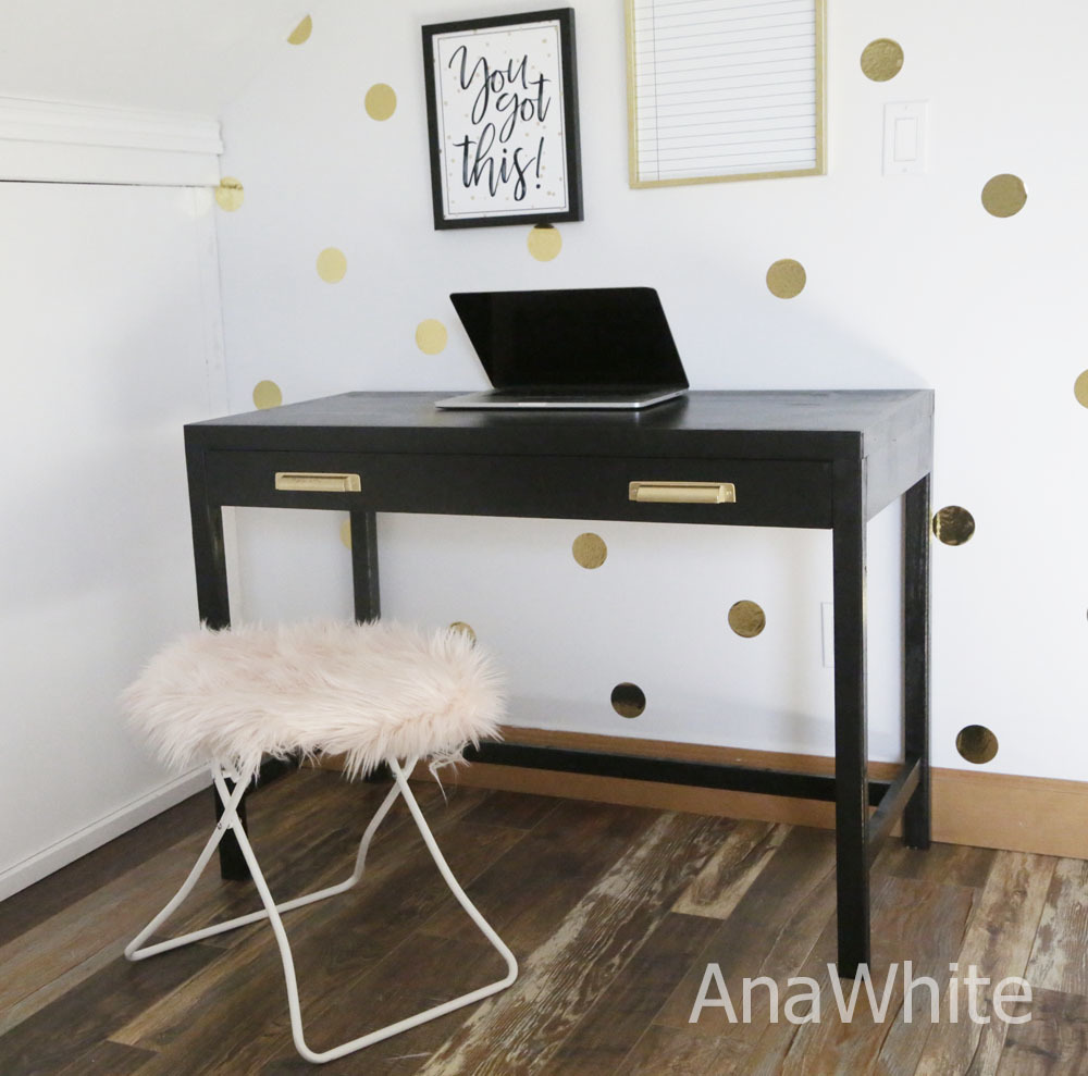 Simple Writing Desk With Drawer Ana White