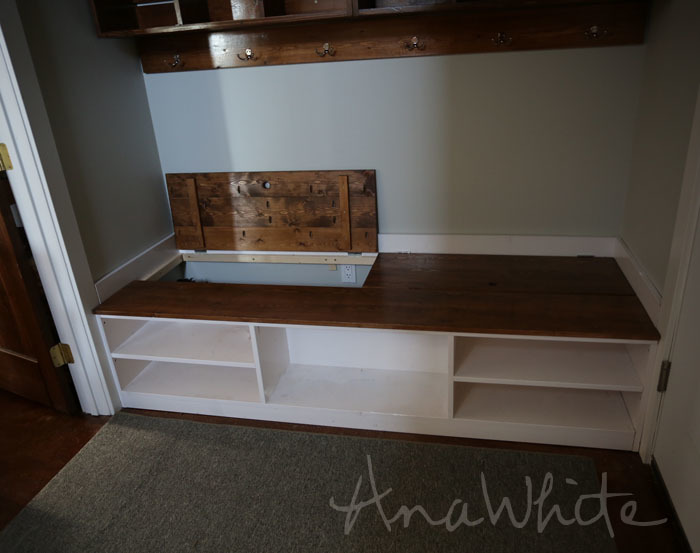 Simple Bench with Hidden Boot Storage