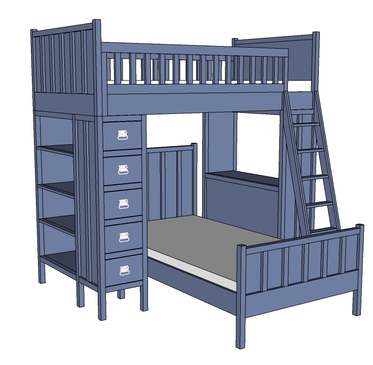 Cabin Bunk System Top Ana White, Canyon Furniture Company Bunk Bed