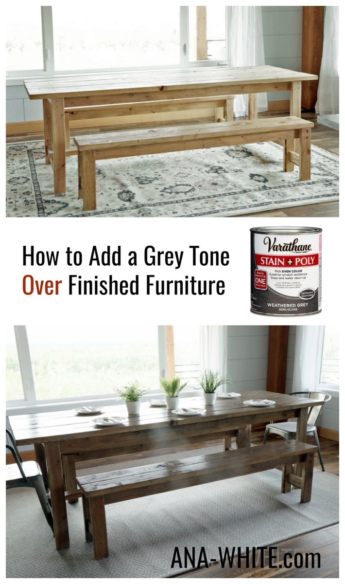 Easy Way To Grey Furniture Without Refinishing It Ana White