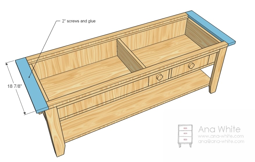 DIY Coffee Table with Storage, Free Plans