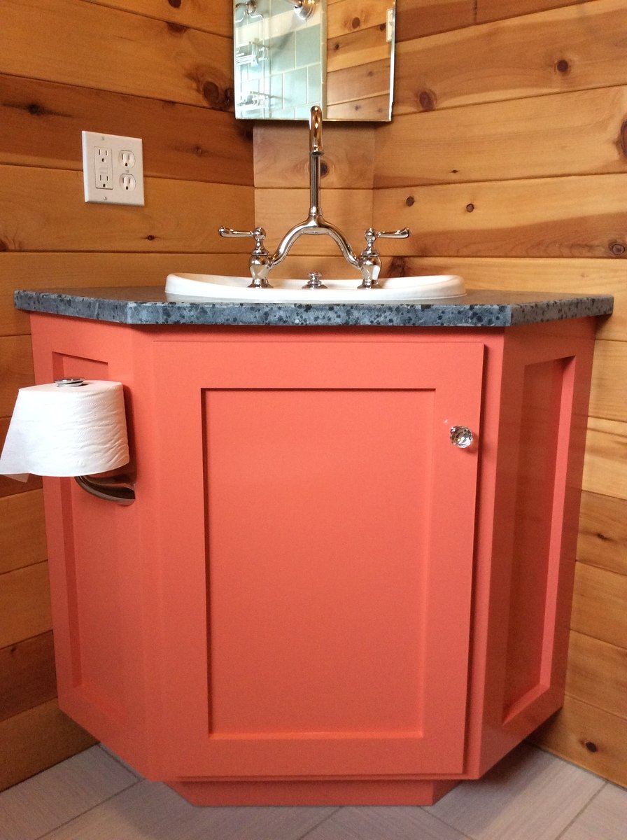 Bathroom corner vanity