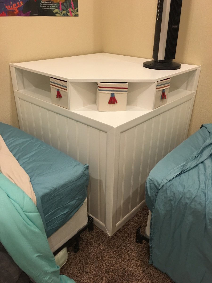 Corner Headboard Storage For Twin Beds, Corner Group Twin Beds