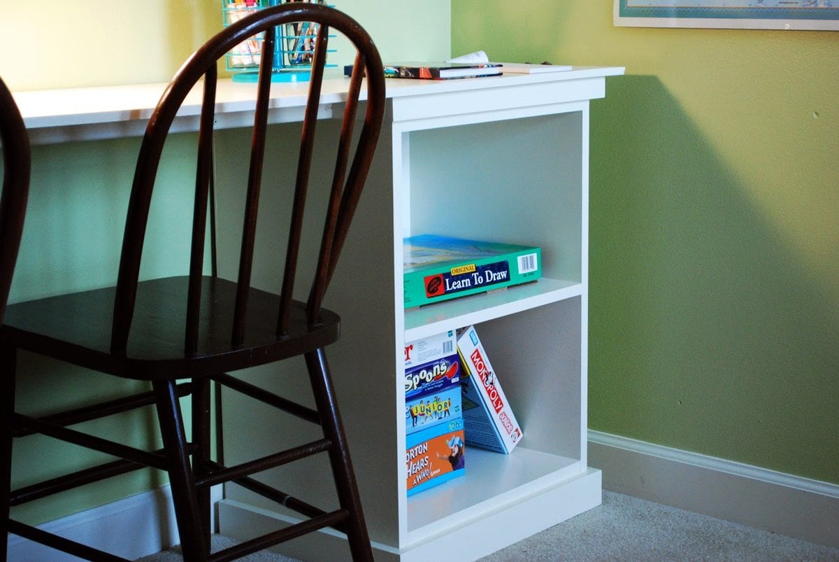 build your own desk open storage