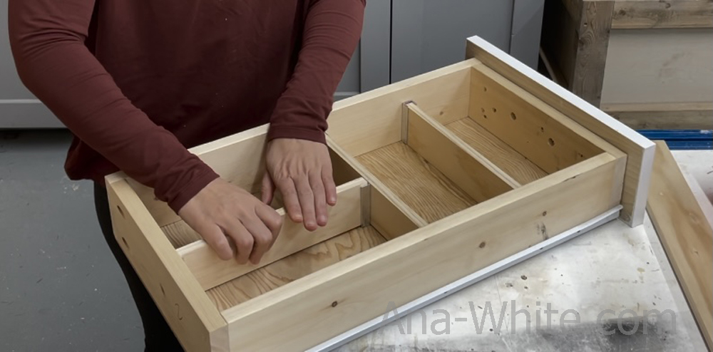 Wood Under Desk Organizer Drawer, Handmade Self-adhesive Storage