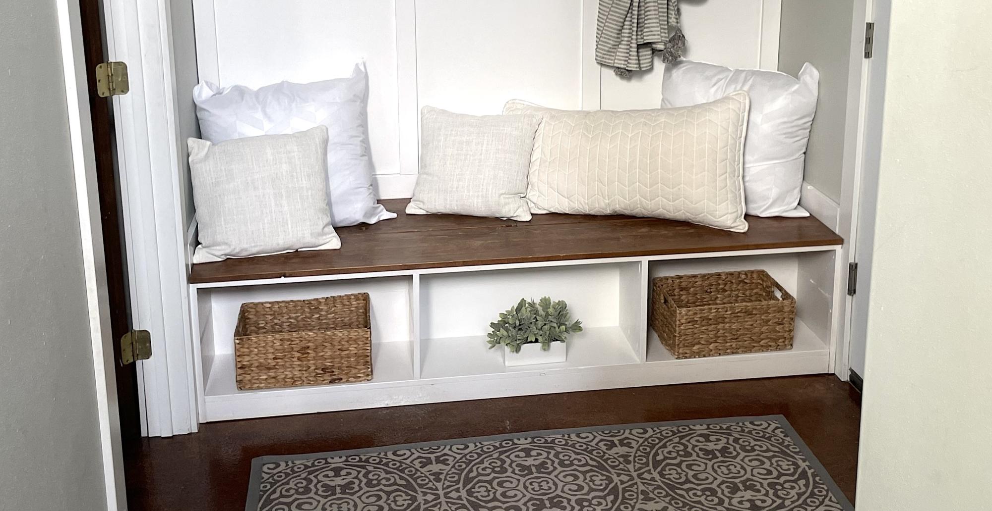 DIY Shoe Storage Bench Plans