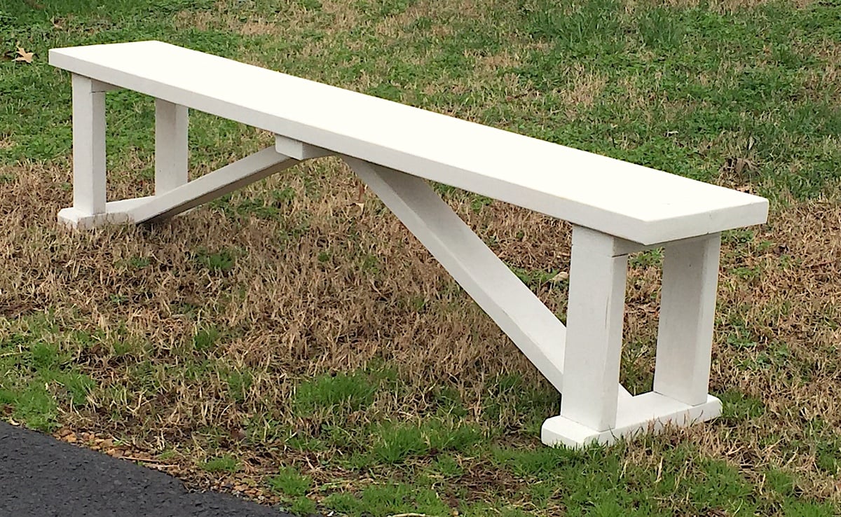 DIY 2x6 Outdoor Bench w/ Back Plans » Free Plans