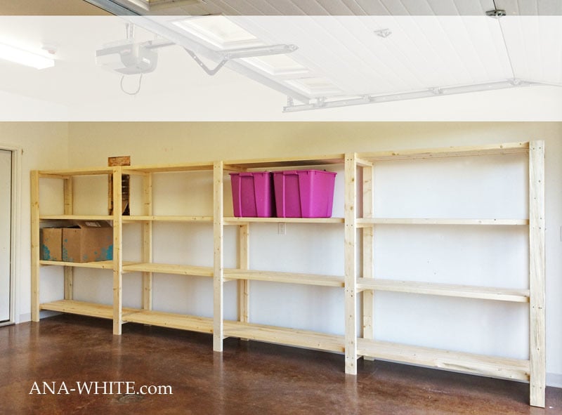 DIY Garage Shelves [Freestanding] | Ana White