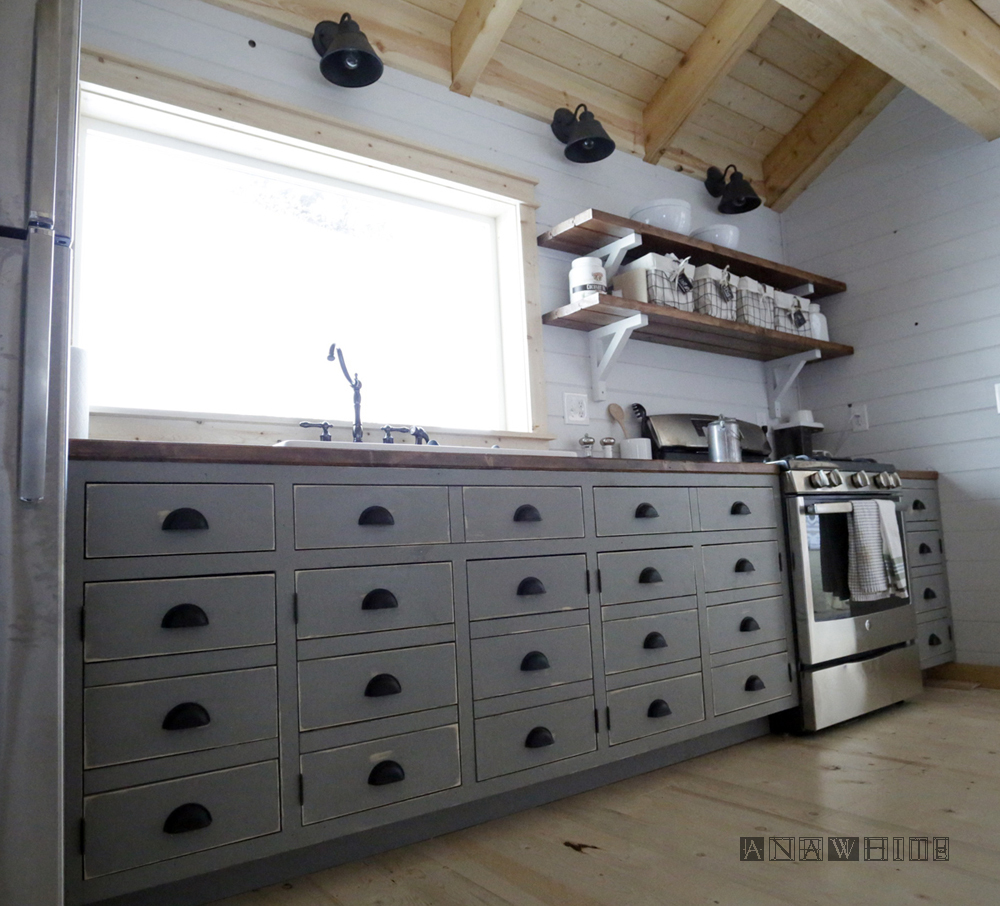 Diy Apothecary Style Kitchen Cabinets Ana White