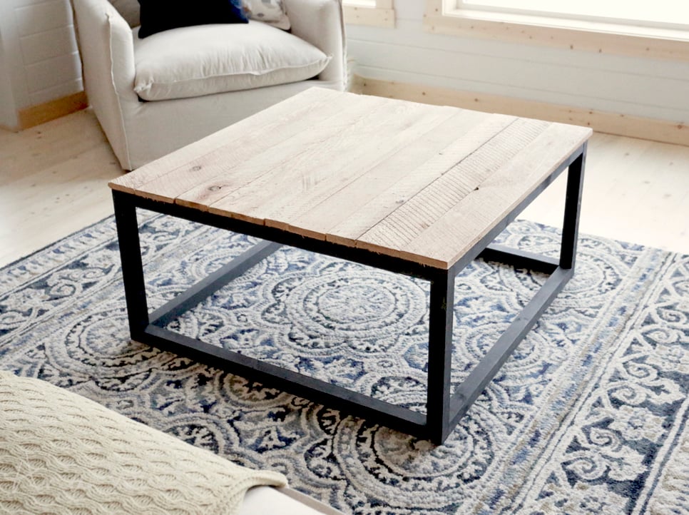 diy square box frame coffee table