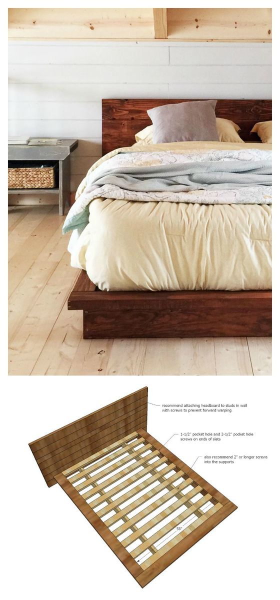 Rustic Modern 2x6 Platform Bed Ana White