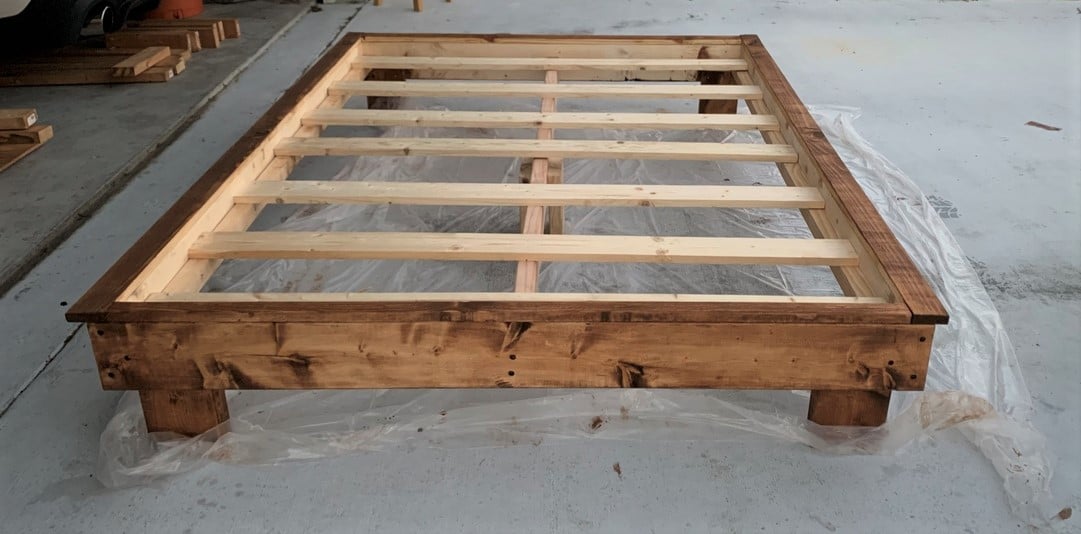 diy bed frame free plans