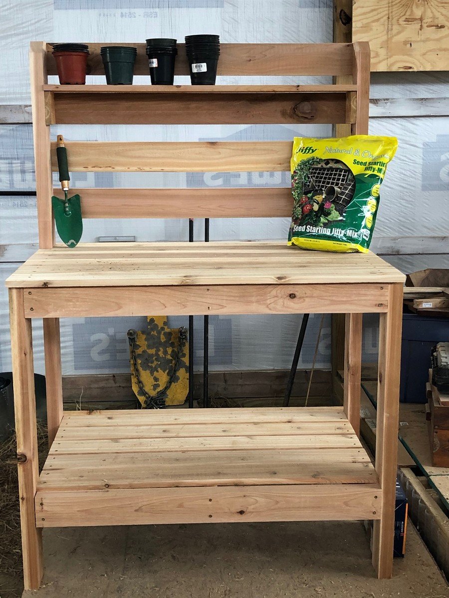 Potting Bench Built With Cedar Ana White