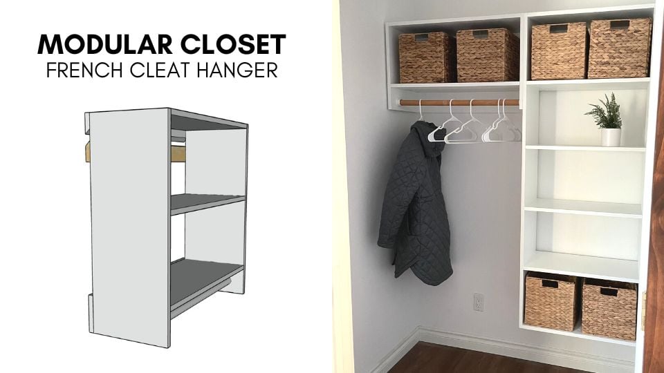 easy to install diy modular closet french cleat