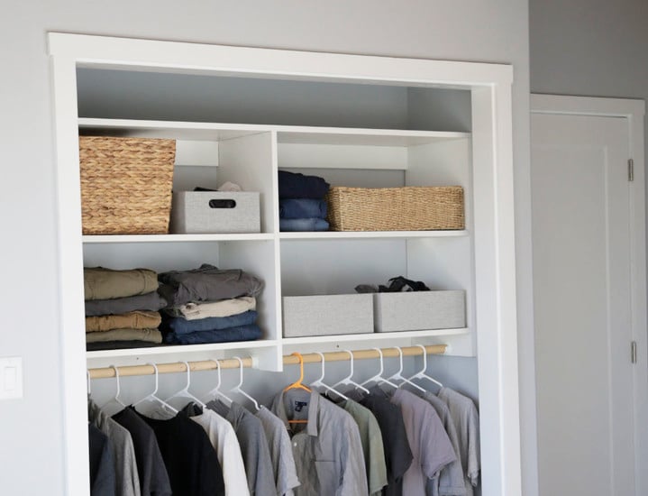 Horizontal Closet Organizer Ana White, How To Build Wardrobe Shelves