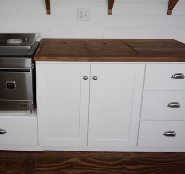 Euro Style Kitchen Sink Base Cabinet For Our Tiny House Kitchen