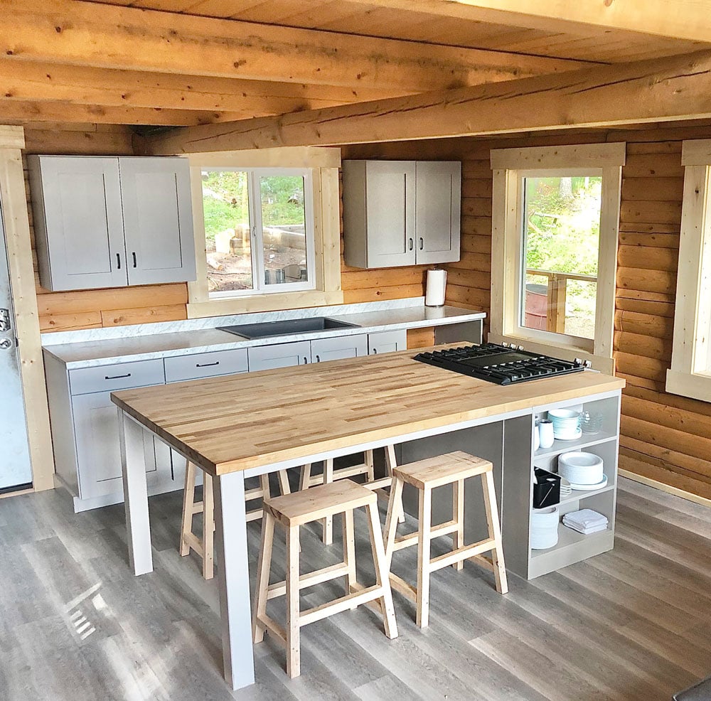 Cabin Kitchen Reveal with Sources | Ana White
